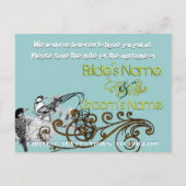 De datum opslaan - Tortelduifjes Aankondigingskaart (Achterkant)