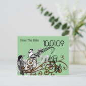 De datum opslaan - Tortelduifjes Aankondigingskaart (Staand voorkant)