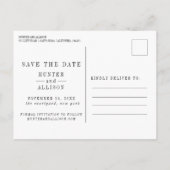 De datum opslaan uitnodiging briefkaart (Achterkant)