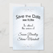 De datum opslaan: Vertraagd blauw Magnetische Uitnodiging (Voorkant)