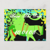 De datum opslaan - Western Grunge Aankondigingskaart (Voorkant)