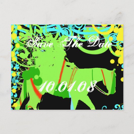 De datum opslaan - Western Grunge Aankondigingskaart (Voorkant)