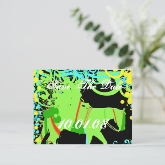 De datum opslaan - Western Grunge Aankondigingskaart (Staand voorkant)