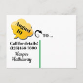 DE DATUM OPZEGGEN POSTKAART (Achterkant)