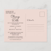 De datum Roos Gold Glitter Photo wijzigen Briefkaart (Achterkant)