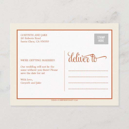 "DE" Datum - Sla de datumkaart op Aankondigingskaart (Achterkant)