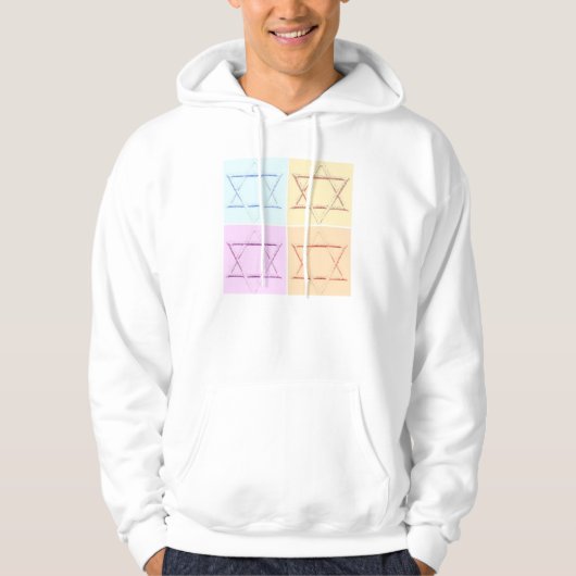 De datum/ster van David opslaan Hoodie (Voorkant)