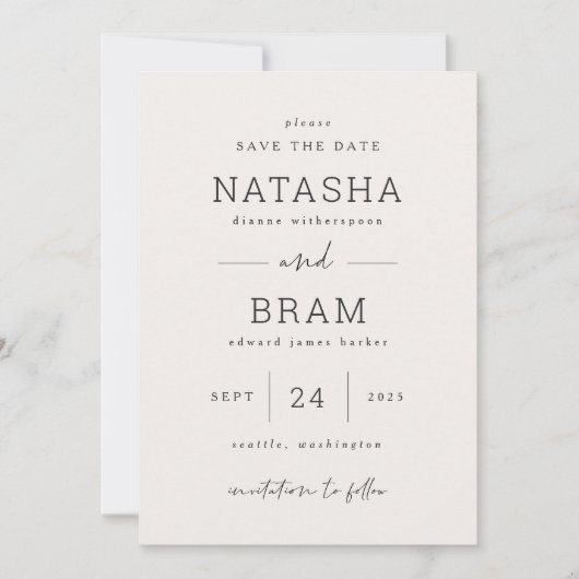 De datum van aankondiging van het huwelijk opslaan (Voorkant)