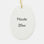 De Datum van de Aangepaste naam van de Wijn van de Keramisch Ornament (Achterkant)