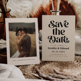 De datum van de Borg van de Bronding van de crème  Save The Date