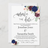 De datum van de bruiloft wordt veranderd in marine kaart (Voorkant)