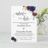 De datum van de bruiloft wordt veranderd in marine kaart (Staand voorkant)