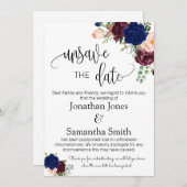 De datum van de bruiloft wordt veranderd in marine kaart (Voorkant / Achterkant)