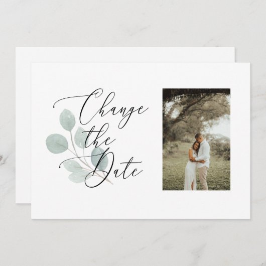 De datum van de fotokaart minimaal wijzigen save the date (Voorkant / Achterkant)