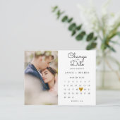 De datum van de goudliefdesfoto wijzigen briefkaart (Staand voorkant)