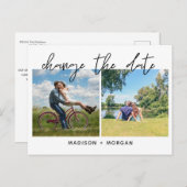 De datum van de multifoto wijzigen aankondigingskaart (Voorkant / Achterkant)