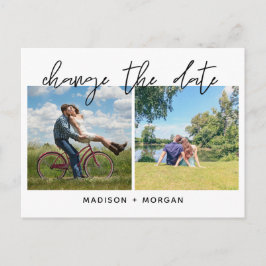 De datum van de multifoto wijzigen aankondigingskaart