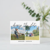 De datum van de multifoto wijzigen aankondigingskaart (Staand voorkant)