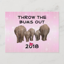 De Datum van de verandering in 2020 roze Pet gooit Briefkaart
