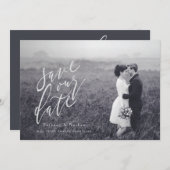 DE DATUM VAN HET SCHERPT-BESPAAR SAVE THE DATE (Voorkant / Achterkant)