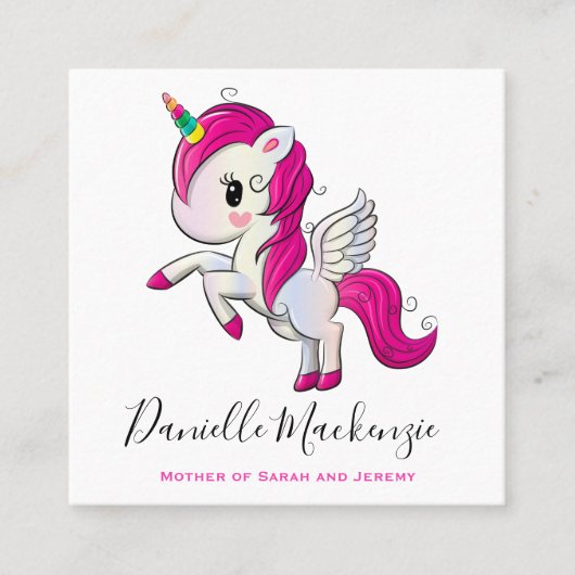 De Datum van het Spel van de mammie Playdate de Be Vierkante Visitekaartje (Voorkant)