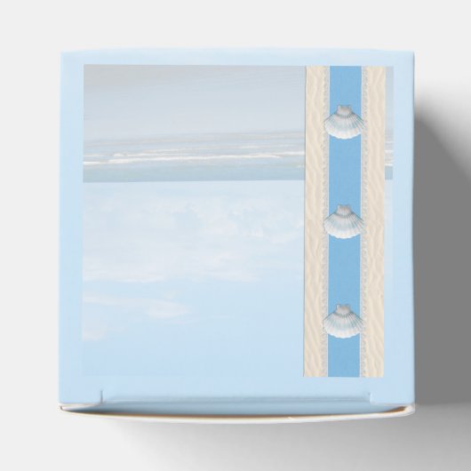 De datum van het strand van Seashell sparen Bedankdoosjes (Bovenkant)