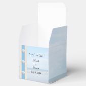 De datum van het strand van Seashell sparen Bedankdoosjes (Geopend)