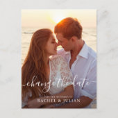 De datum van het waarlijk manuscript verandert de briefkaart (Voorkant)