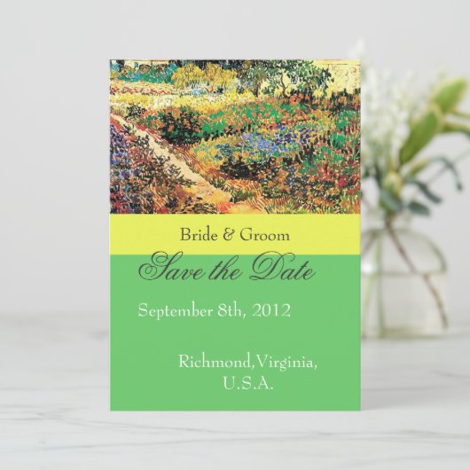 De datum voor bruiloften opslaan.... save the date (Staand voorkant)