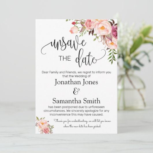 De datum waarop de bruiloft ingaat wordt niet lang kaart (Staand voorkant)