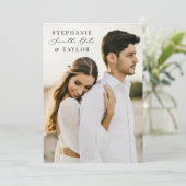 De datum waarop de foto-kaart Boho Wedding-mededel Save The Date (Staand voorkant)