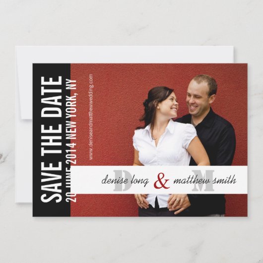 De datum waarop de foto's zijn opgeslagen, opslaan save the date (Voorkant)