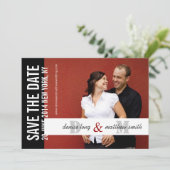 De datum waarop de foto's zijn opgeslagen, opslaan save the date (Staand voorkant)