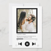 De datum waarop de muziekspeler eerst dansfoto ops save the date (Voorkant)