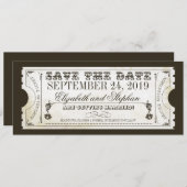 de datum waarop de toegangskaarten worden opgeslag save the date (Voorkant / Achterkant)