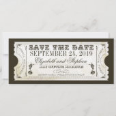 de datum waarop de toegangskaarten worden opgeslag save the date (Voorkant)