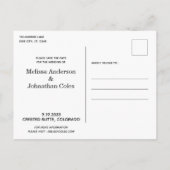 De datum waarop het hondenweddenschap wordt opgesl aankondigingskaart (Achterkant)