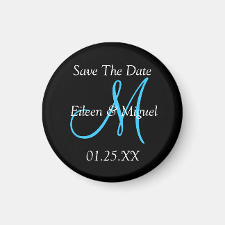 De datum waarop het monogram voor aangepaste bruil magneet