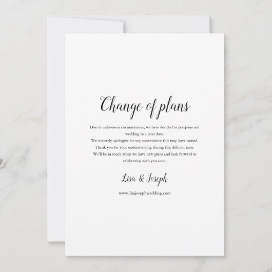 De datum waarop we de datum opnieuw opslaan wijzig save the date (Achterkant)