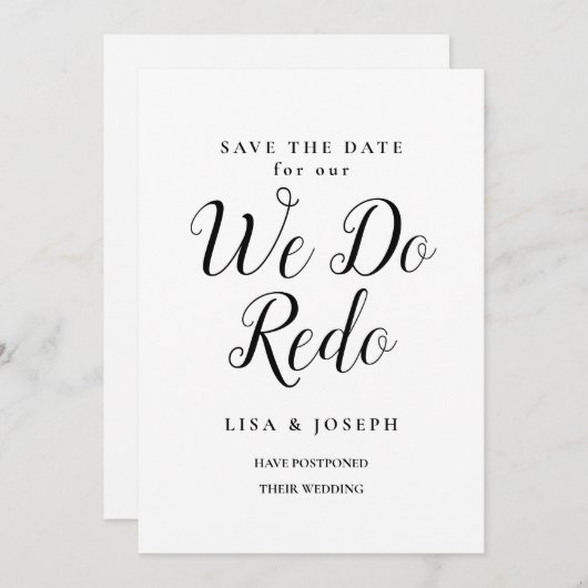 De datum waarop we de datum opnieuw opslaan wijzig save the date (Voorkant / Achterkant)