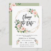 de datum wijzigen boho bruiloft uitnodiging (Voorkant / Achterkant)