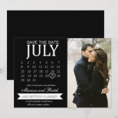 De datumagenda-aankondigingen opslaan | Weddenscha Kaart (Voorkant / Achterkant)