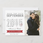 De datumagenda-aankondigingen opslaan | Weddenscha Save The Date (Voorkant)