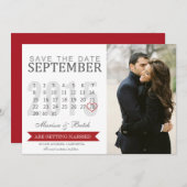 De datumagenda-aankondigingen opslaan | Weddenscha Save The Date (Voorkant / Achterkant)