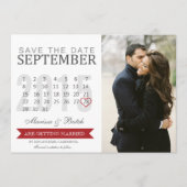 De datumagenda-aankondigingen opslaan | Weddenscha Save The Date (Voorkant)