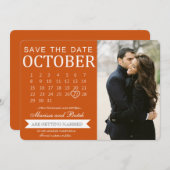 De datumagenda-aankondigingen opslaan | Weddenscha Save The Date (Voorkant / Achterkant)