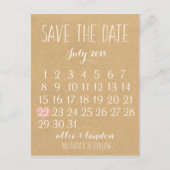 De datumagenda opslaan aankondigingskaart (Voorkant)