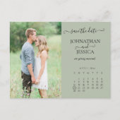 De datumagenda opslaan briefkaart (Voorkant)