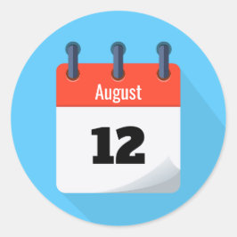 De datumagenda opslaan ronde sticker