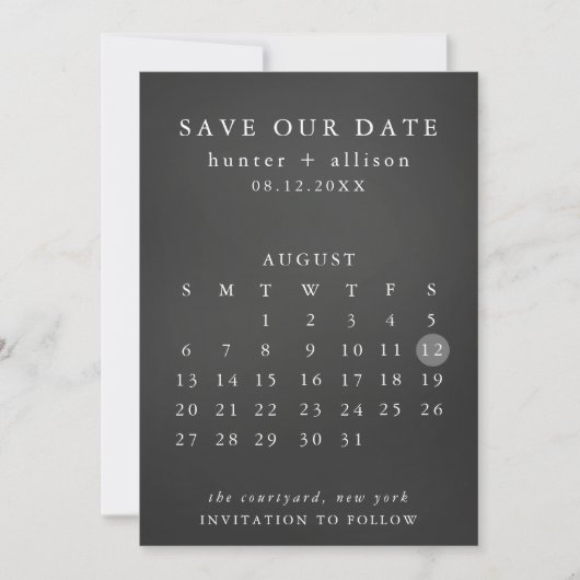 De datumagenda opslaan save the date (Voorkant)